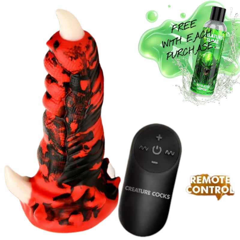 Creature Cocks Red Talon Vibrating Silicone Dildo