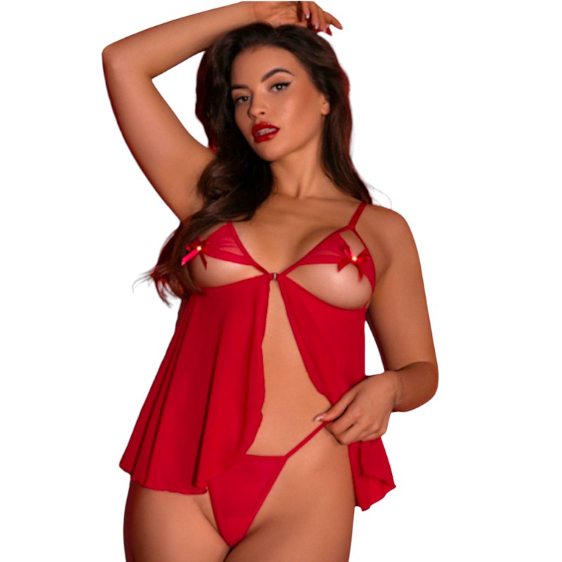 Cheeky Peek-A-Boo Bow Babydoll