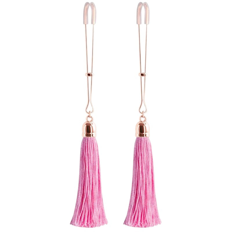 Bound Tassle Nipple Clamps Pink