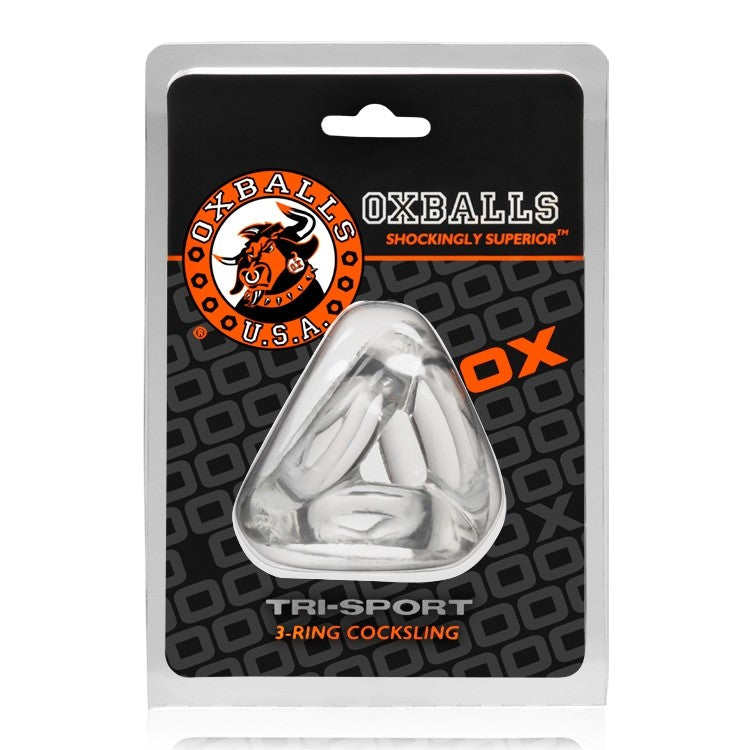 Oxballs-Tri-Sport Cock-Rings Clear - Oxballs
