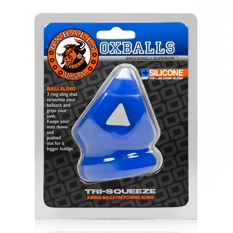 Oxballs-TRI-SQUEEZE Cocksling Blue