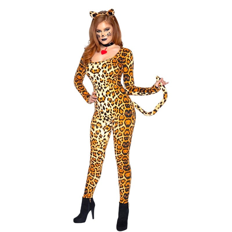 Cougar Catsuit Leopard Print-Lepard Print