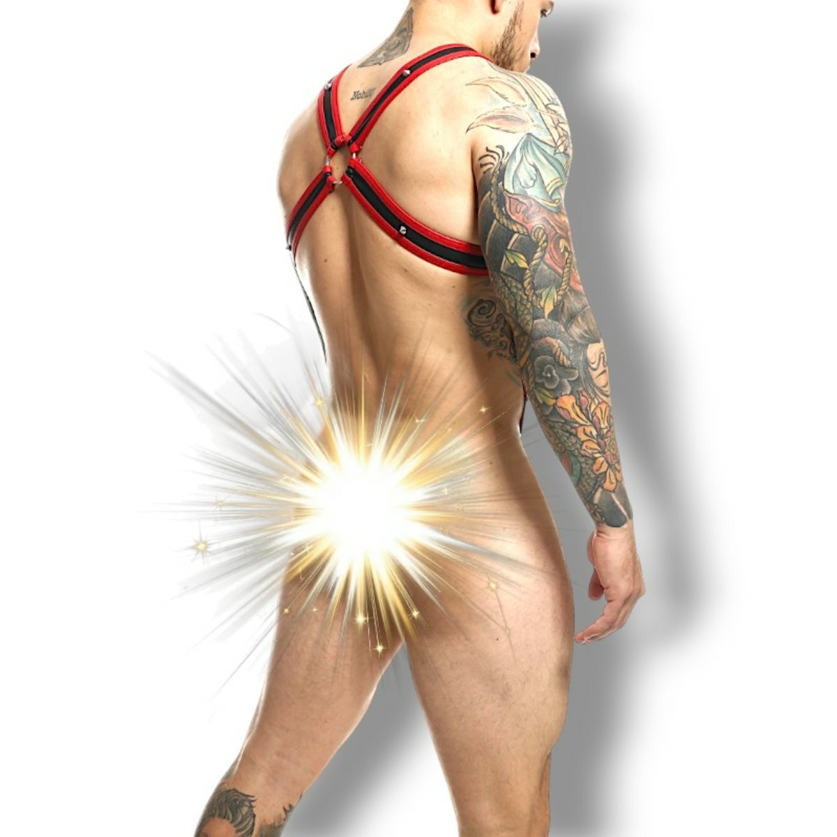 Dngeon Cross Cockring Harness