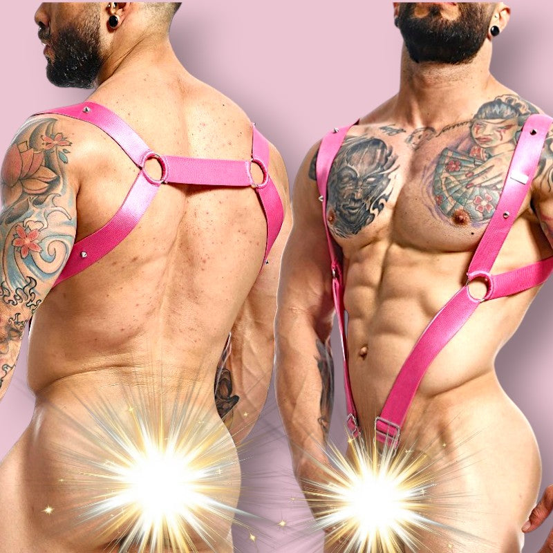 DNGEON Straight Back Harness Pink