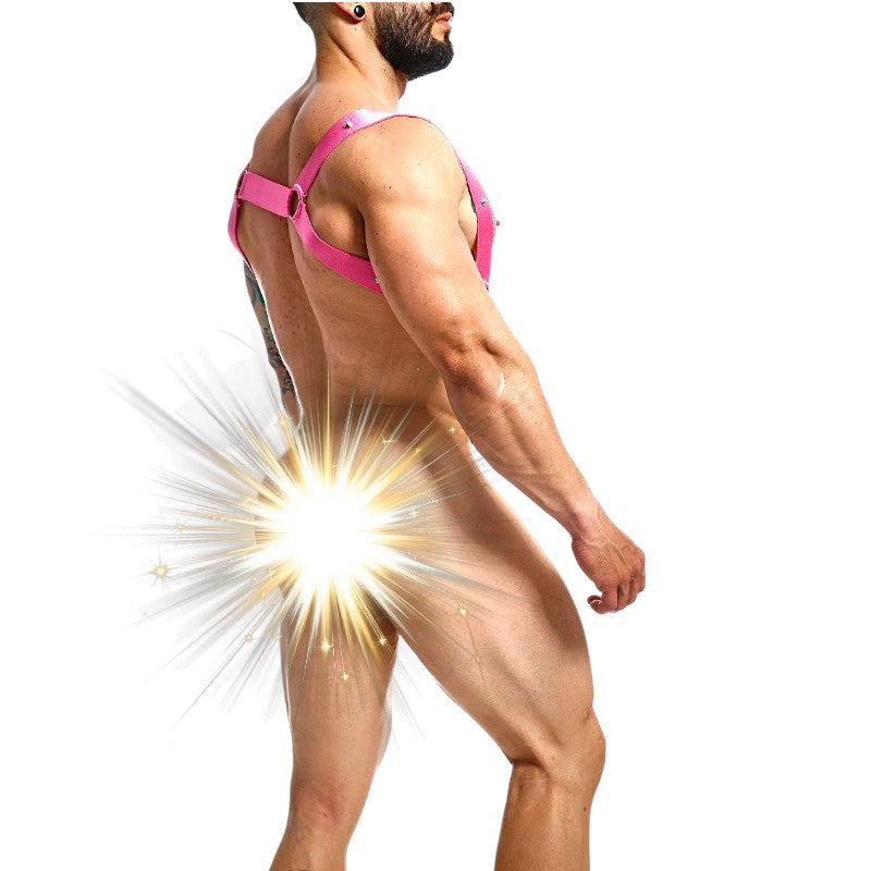 DNGEON Straight Back Harness Pink