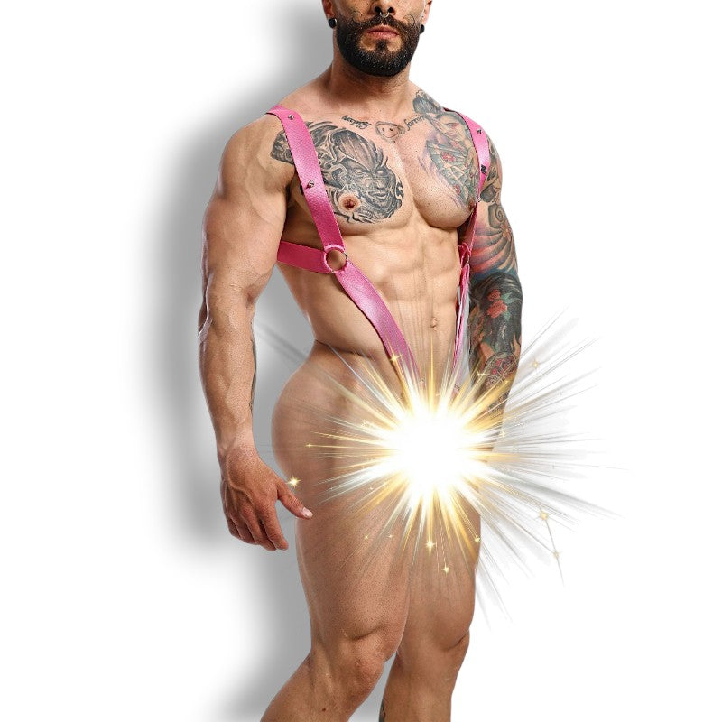 DNGEON Straight Back Harness Pink