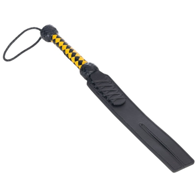 Plaited Leather Handle Tawse Yellow &