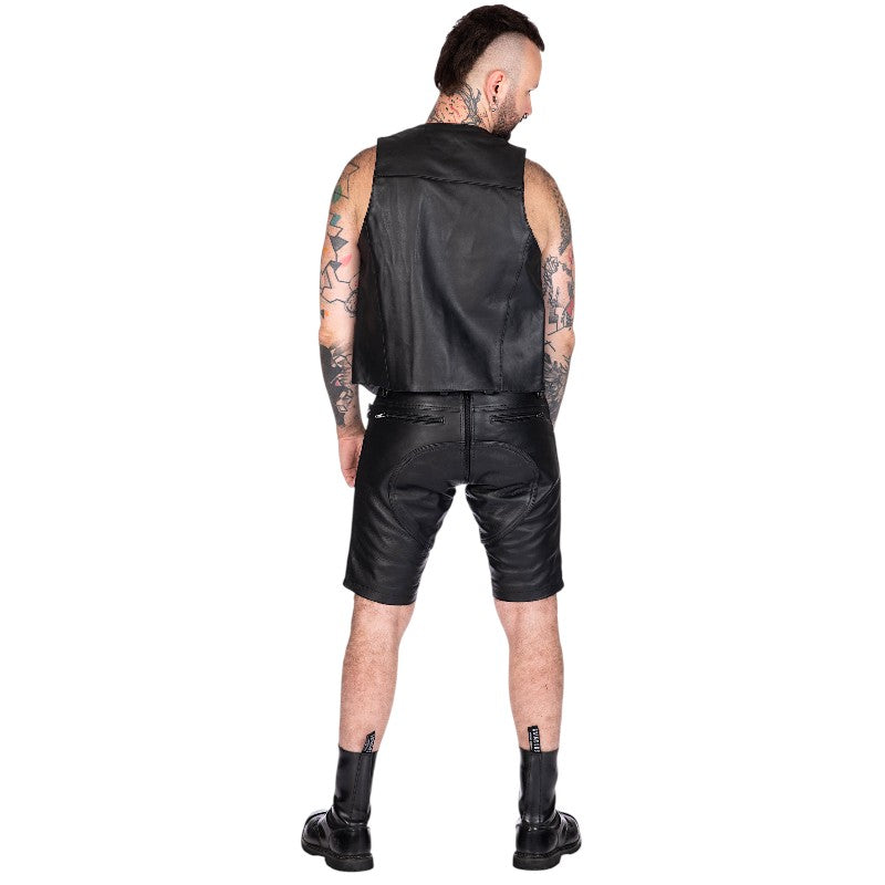 Liberation -X Knee Length Leather Pouch Shorts