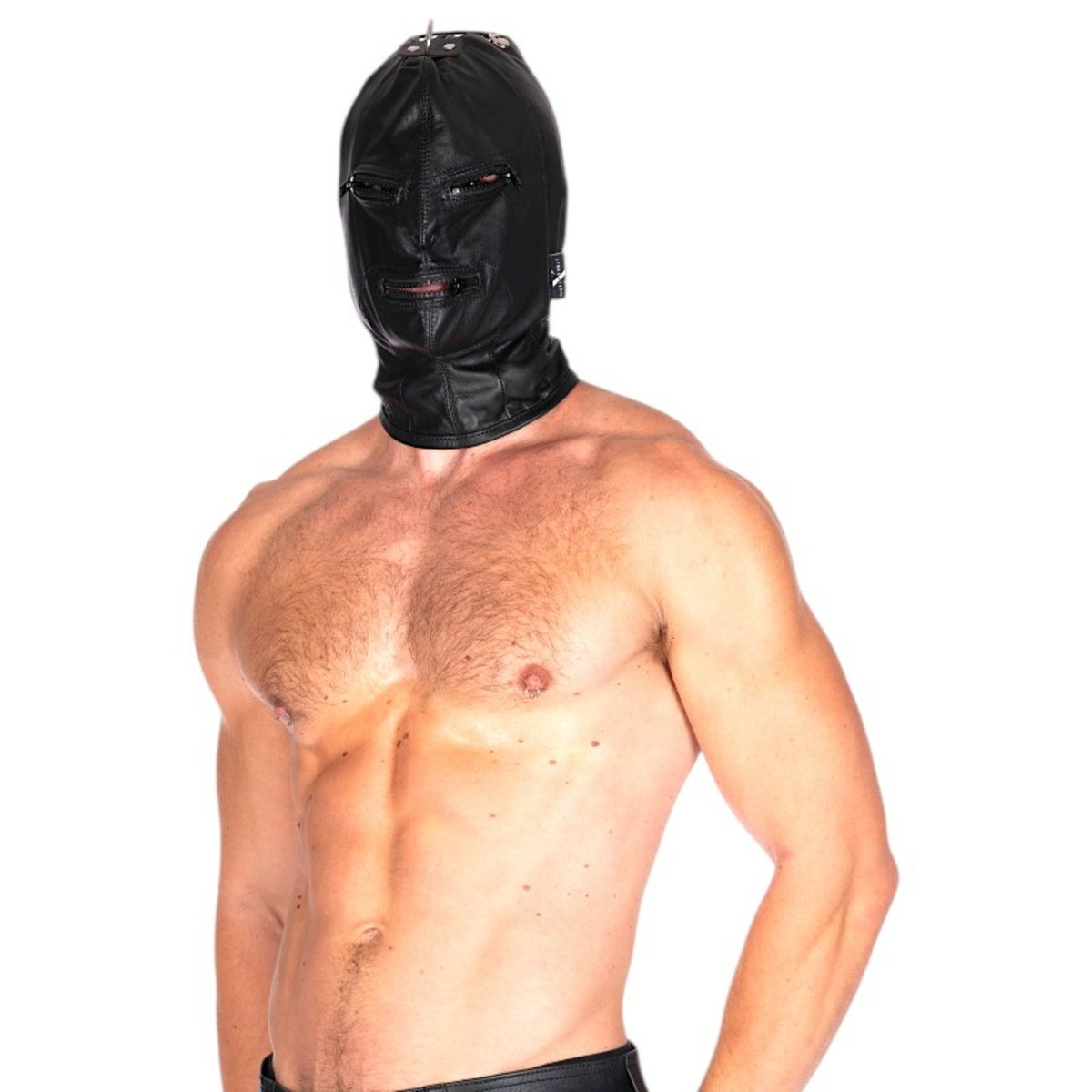 Leather Zipper Hood