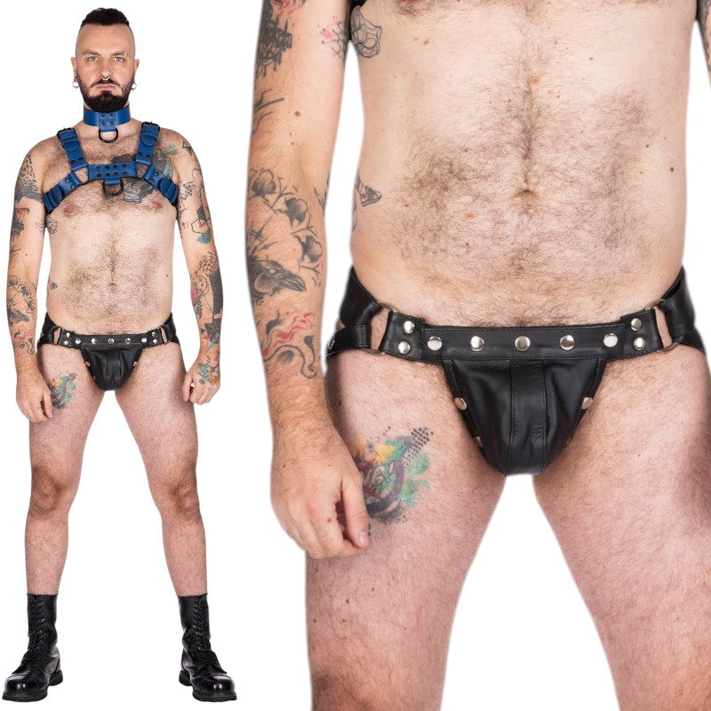 Studded Leather Jock Strap
