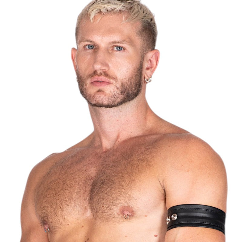 Leather Bicep Strap Black Trim