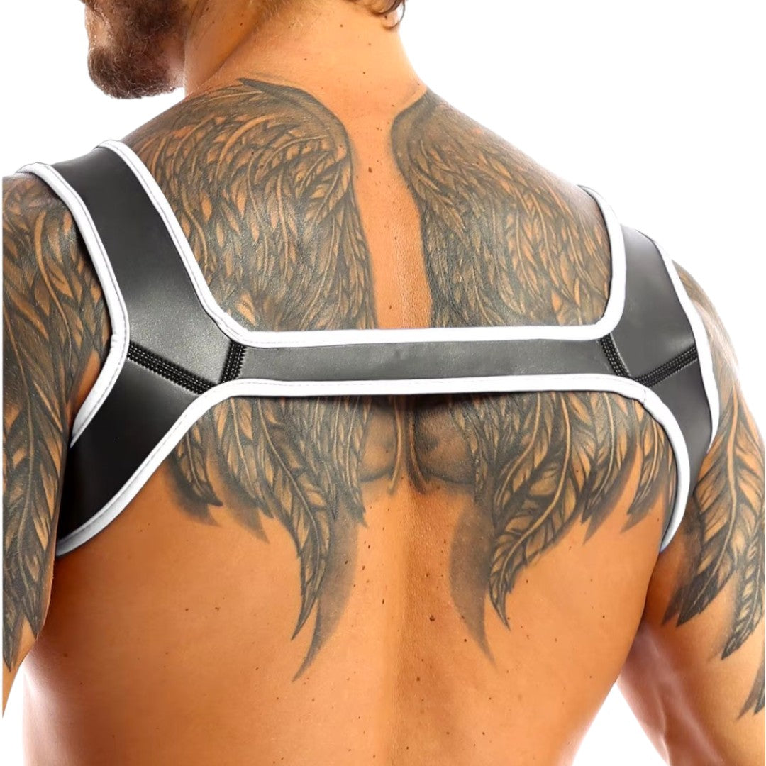 Neoprene Chest Harness Blk-Wht