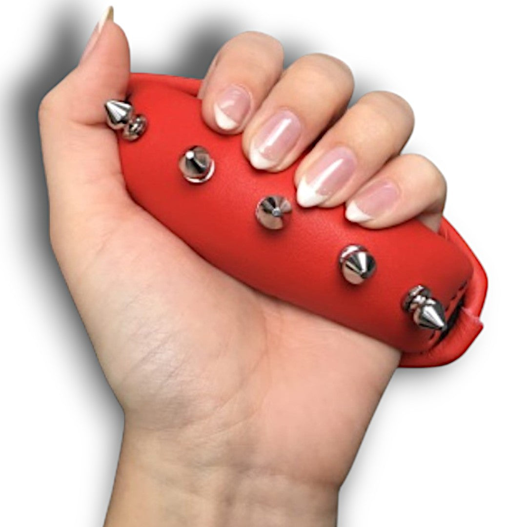 Studded Vampire Knuckle Paddle - Red
