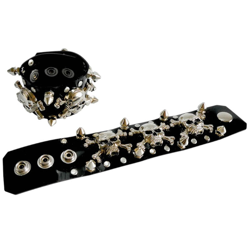 Bangle - Chunky Skull Cuff PVC