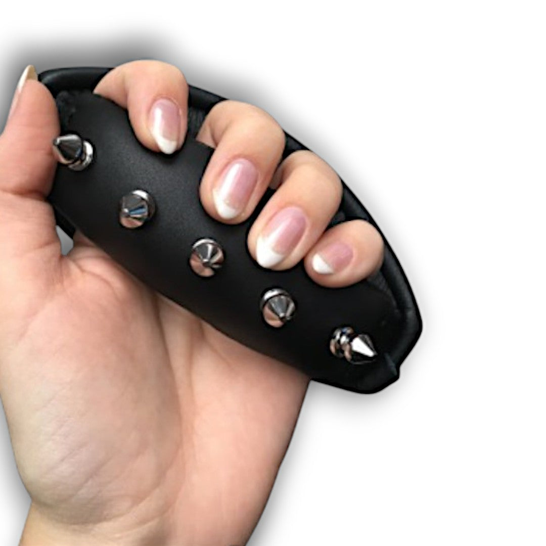 Studded Vampire Knuckle Paddle-Black