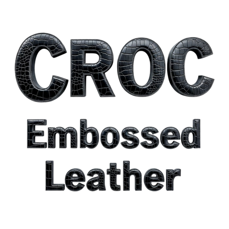 Croc Embossed Leather