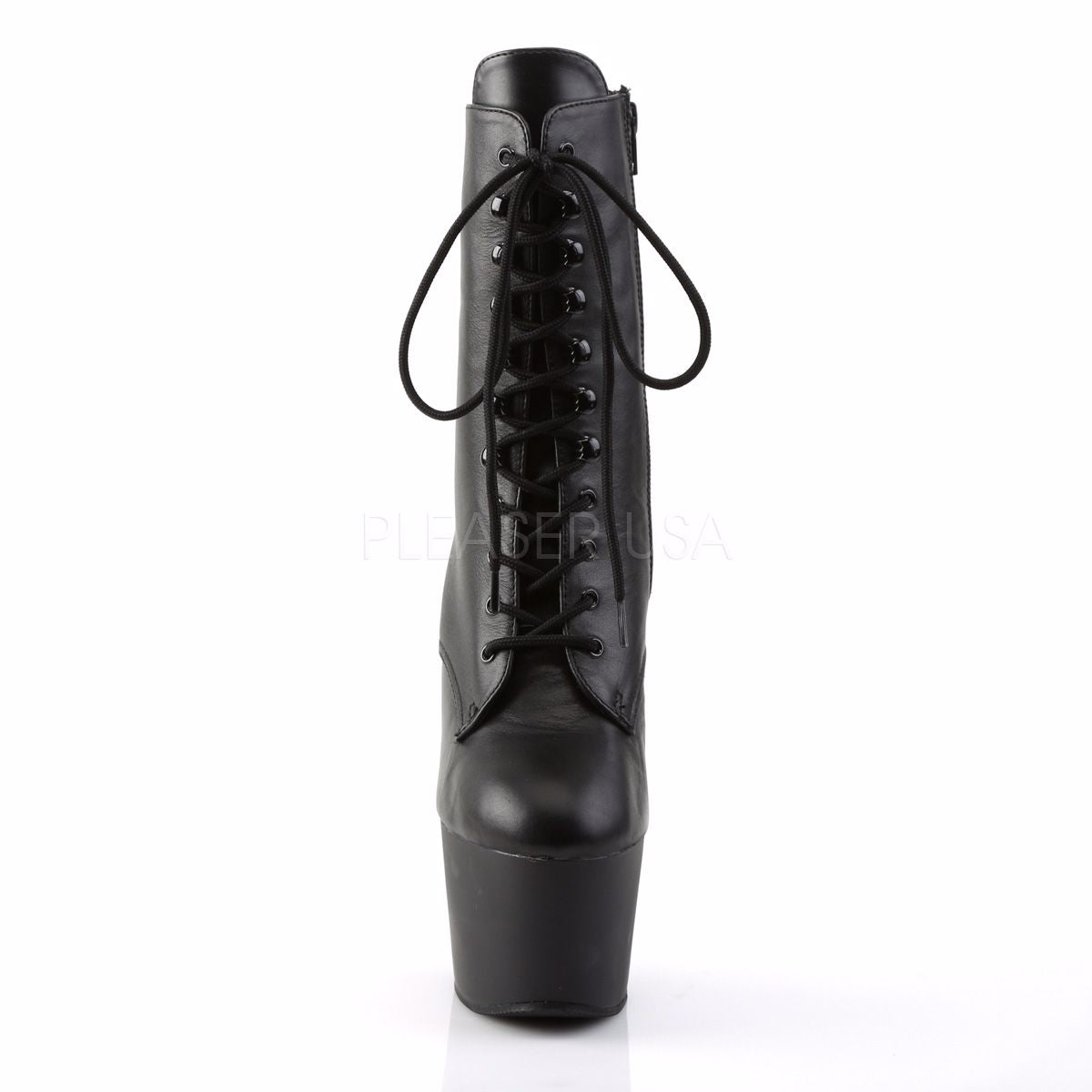 Adore-1020 Leather Lace-Up Platform Ankle Boot
