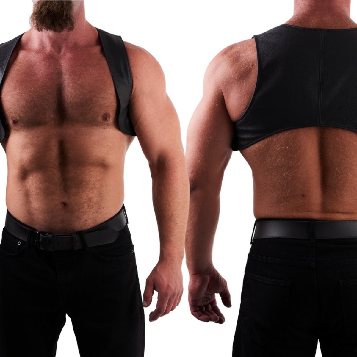 Cropped Leather Waistcoat