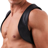 Cropped Leather Waistcoat