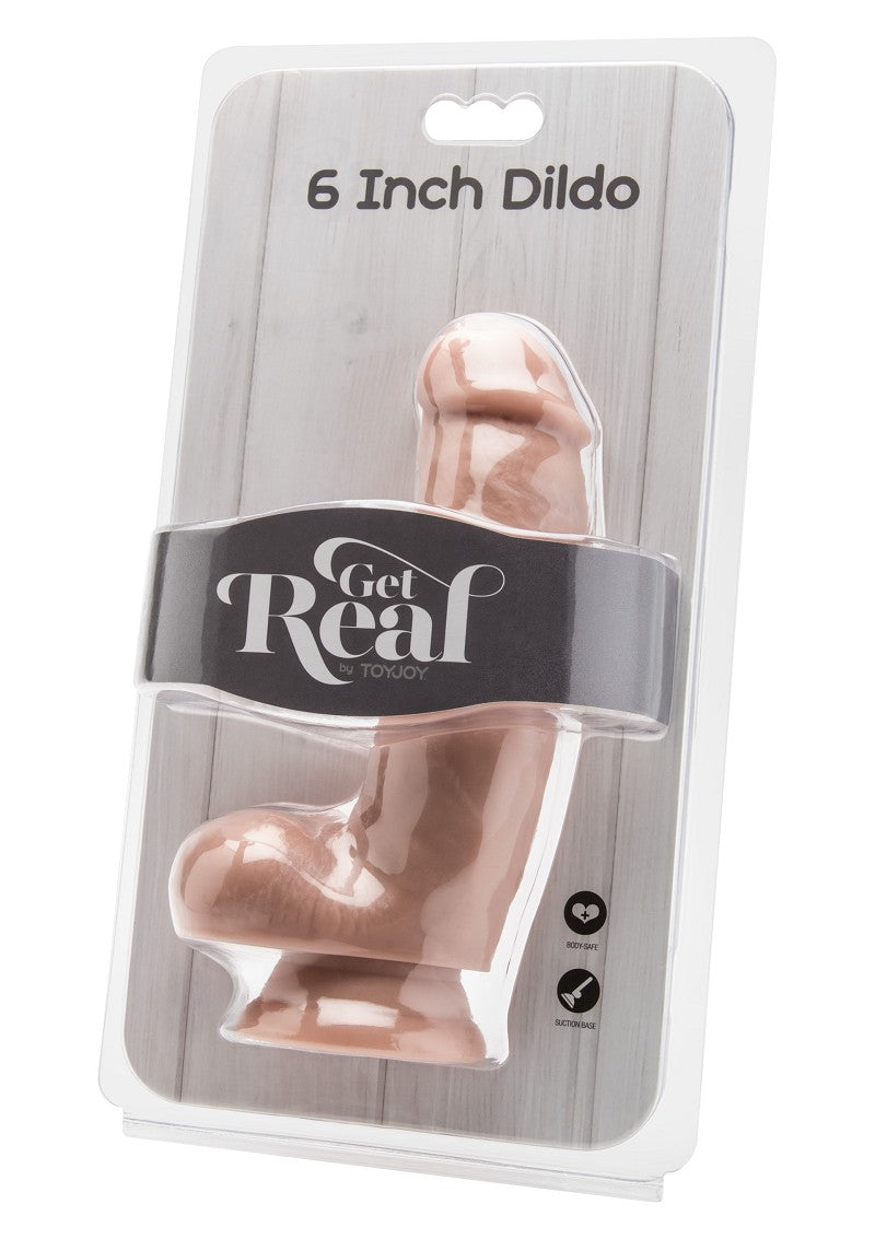 ToyJoy 6 inch Dildo with Balls Light Skin Tone