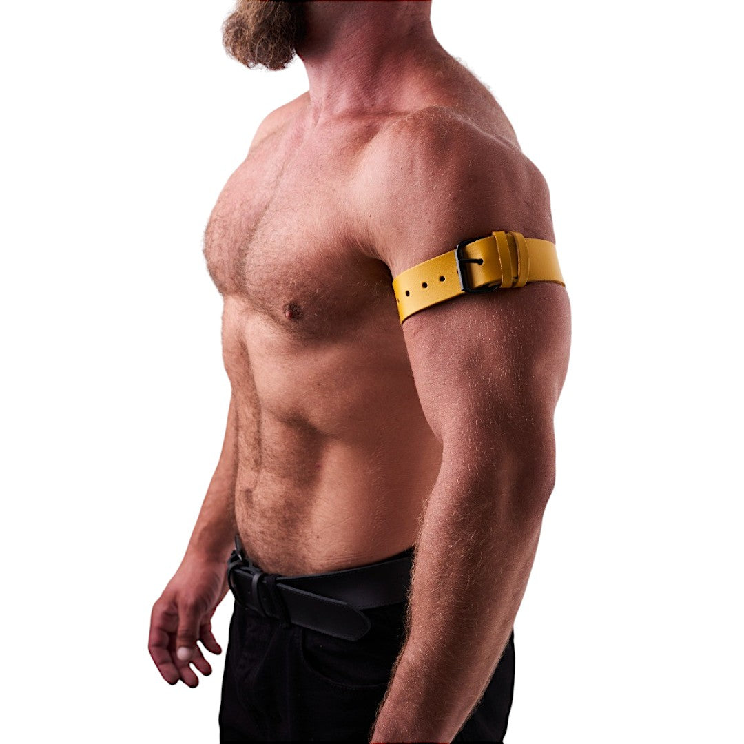 Leather Armband Yellow