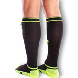 Brutus Puppy Party Socks w Pockets Black Neon Yellow