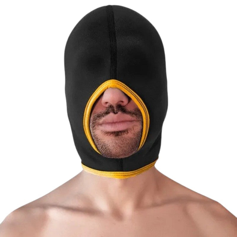 Brutus Blind Neoprene Face Fucker Hood Black Yellow