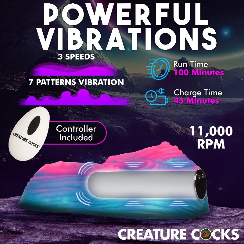 Creature Cocks Vulvaron Vibrating Silicone GrinderW/ Remote Control