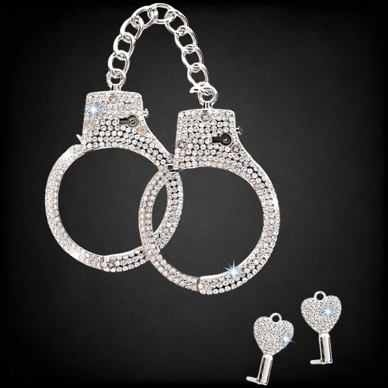 Diamond Wrist Cuffs Silver