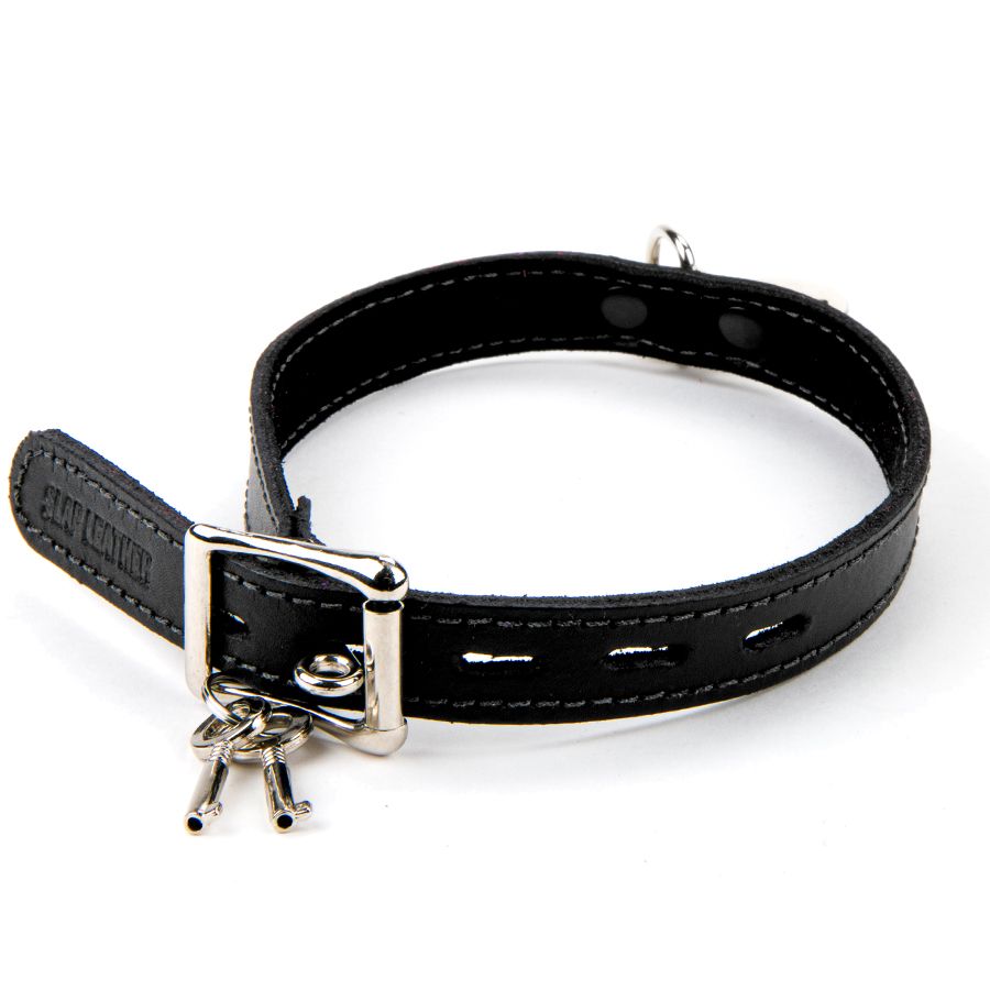 17mm Collar  with Padlock- Suede Lined