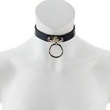 17mm Collar with Ring  Suede Lined BLK/BLK