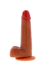 ToyJoy Get Real Silicone Foreskin Dildo With Balls-Caramel