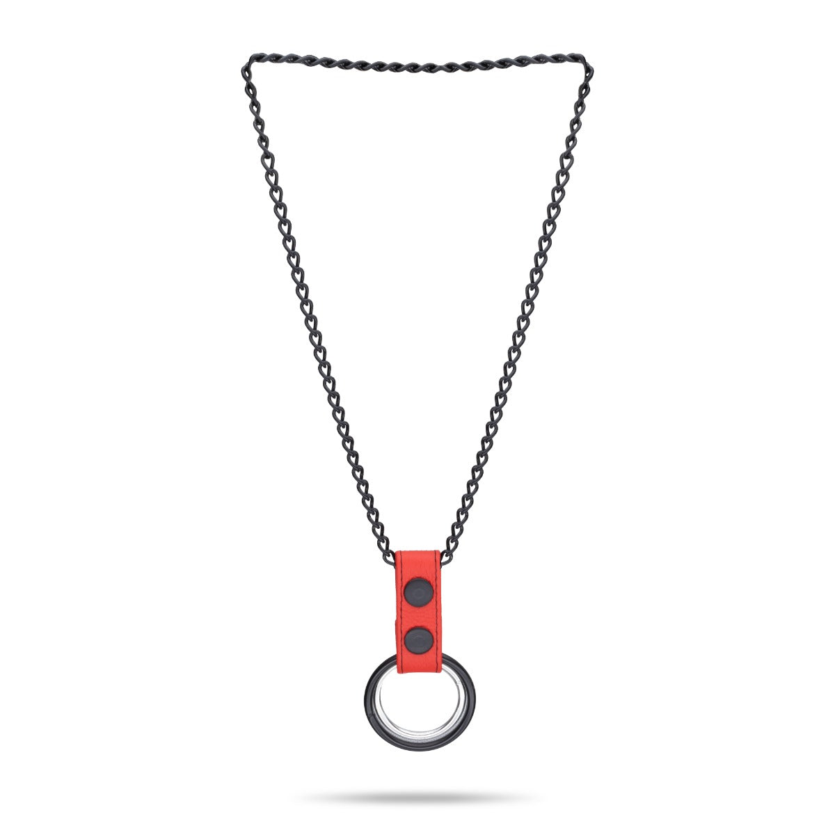 Double Cockring  Chain Red