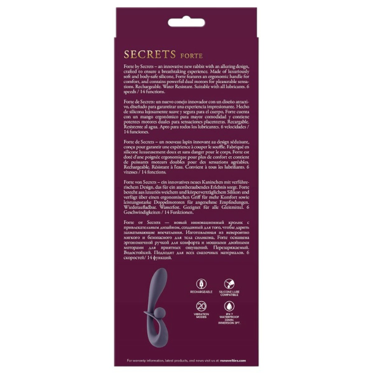 Secrets Forte Grey Rabbit Vibrator
