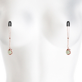 Bound Glow-In-The-Dark Ball Charm Nipple Clamps  Gold