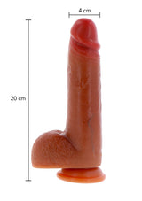 ToyJoy Get Real Silicone Foreskin Dildo With Balls-Caramel