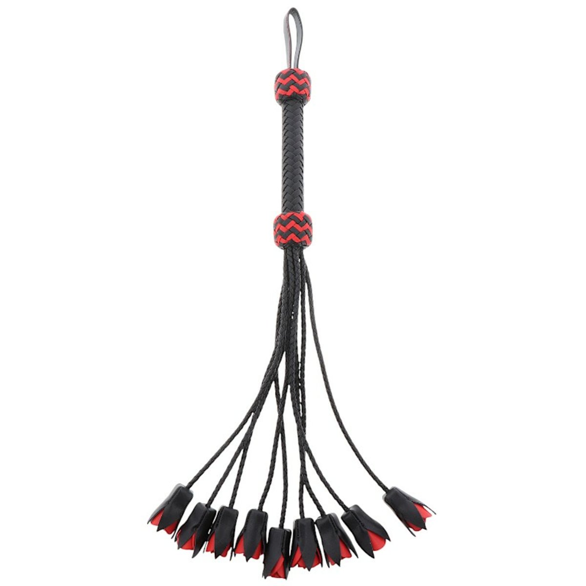 Hidden Desire Real Leather Roses Whip