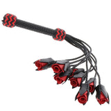 Hidden Desire Real Leather Roses Whip