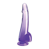 King Cock Clear 10 inches With Balls Purple