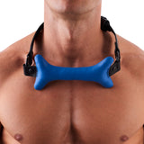 Leather Bone Gag Blue