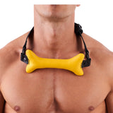 Leather Bone Gag Yellow