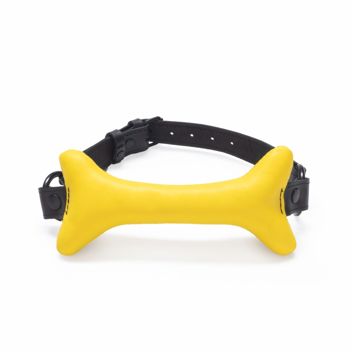 Leather Bone Gag Yellow