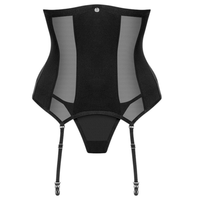 Corsage &amp; Thong Chic Amoria by Obsessive -Black-M/L