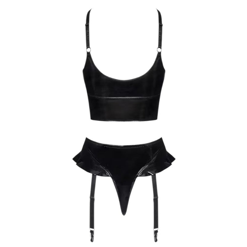 Vinyl Top & Thong Set by Black Level