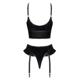 Vinyl Top & Thong Set by Black Level