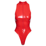 Red Vinyl High Neck Body by Black Level