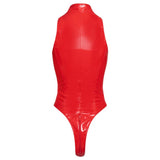 Red Vinyl High Neck Body by Black Level