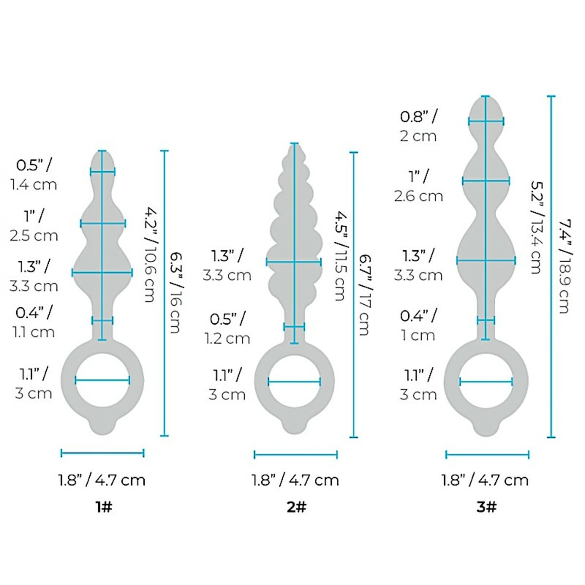 B-Vibe Beaded Butties Bundle Anal Plug