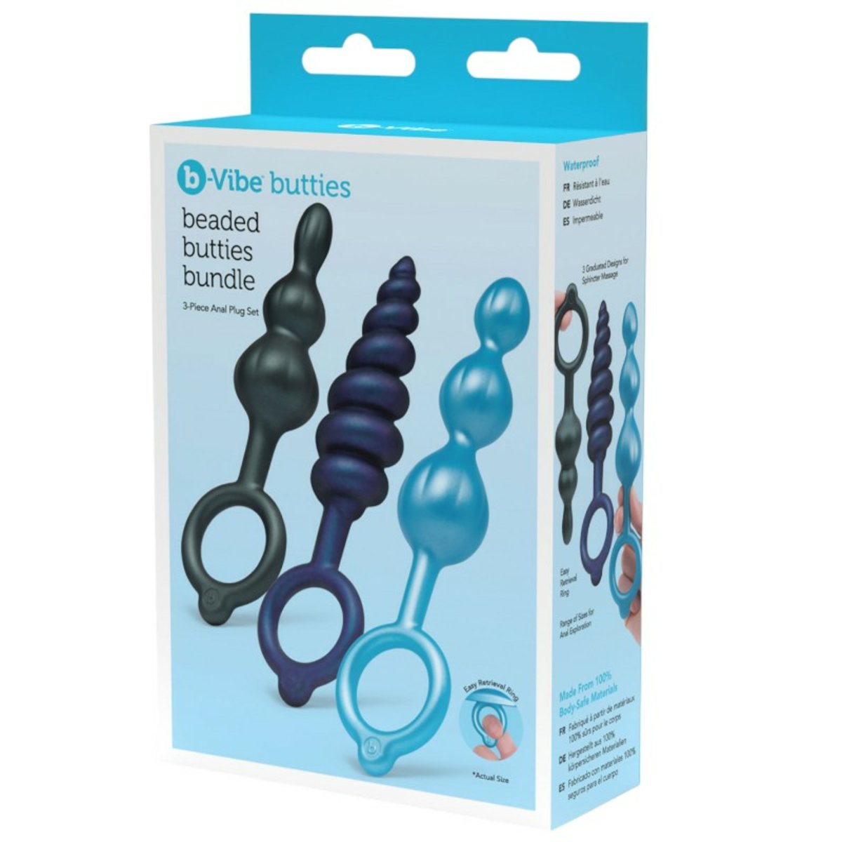 B-Vibe Beaded Butties Bundle Anal Plug