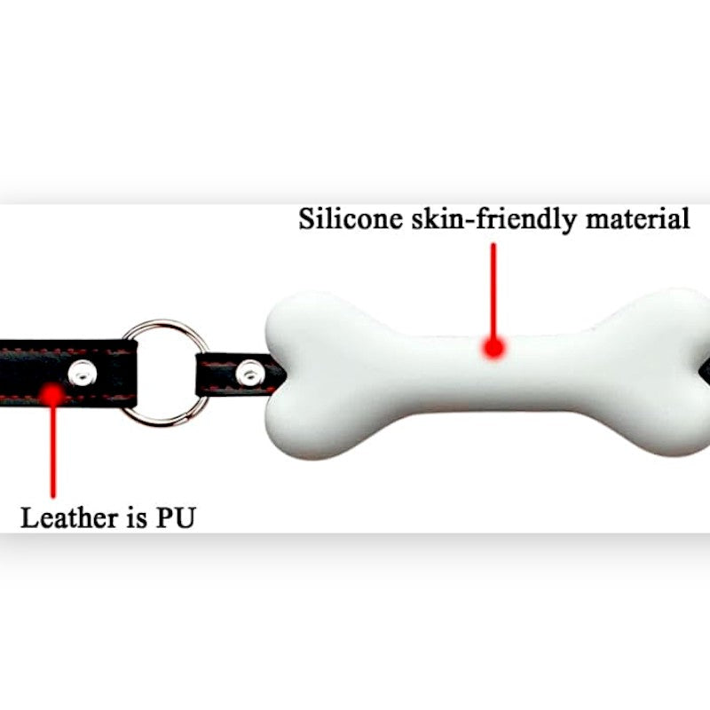 Dog Bone Gag White